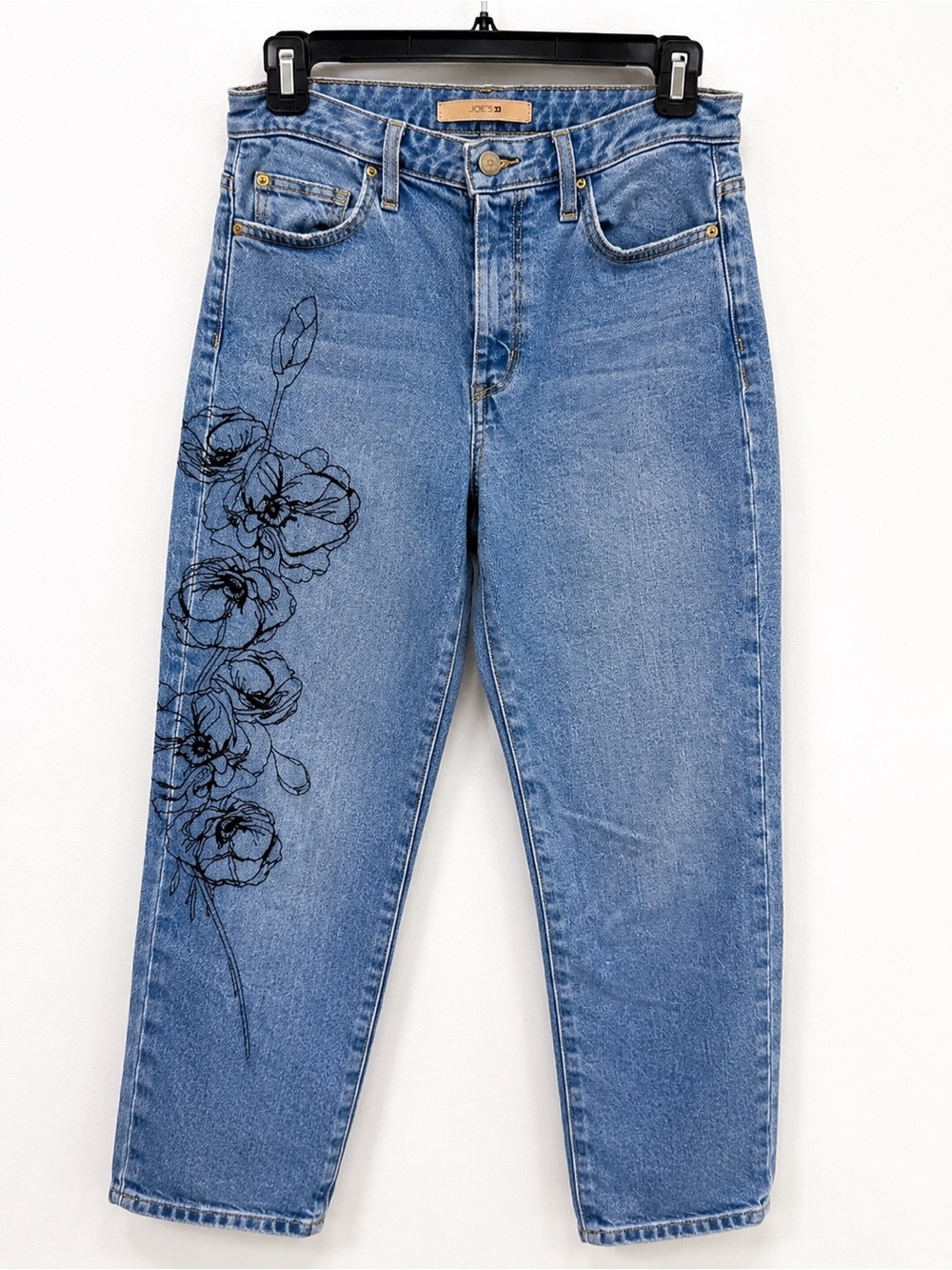 Joe’s The Smith High Rise Straight Ankle Embroidered Jeans 28